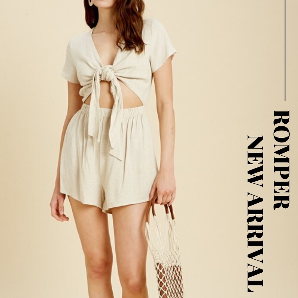 Linen Romper - Picture 2 of 3